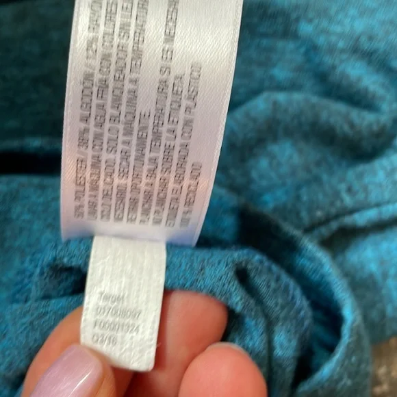 Mossimo Women’s Long Sleeve Round Neck Teel & Gray Speckled Shirt Size Small - Picture 10 of 10